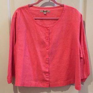 EUC Flax shirt button up crop 1G
